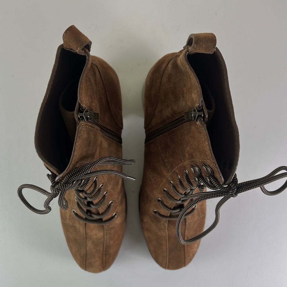 NEW PAIGE BROWN SUEDE ANKLE BOOTS - Picture 11 of 12